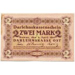 OST, Kaunas, 2 marks 1918 OST, series A, LOW NUMBER