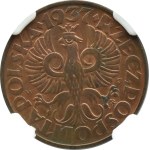 II RP, 5 groszy 1937, Warsaw, NGC MS 63 RB