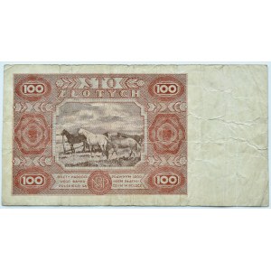 RP, 100 zloty 1947, series C, Warsaw