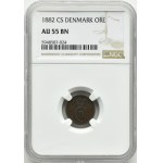 Dänemark, 1 Erz 1882 CS, Kopenhagen, NGC AU 55 BN