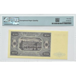 RP, 20 zlotých 1948, séria HD, Varšava, PMG 58 EPQ