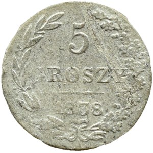 Mikołaj I, 5 groszy 1838, Warszawa RZADKIE