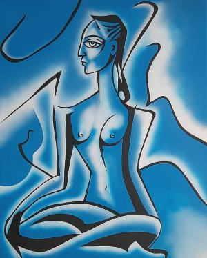Mariusz Zając, Blue Woman, 2024