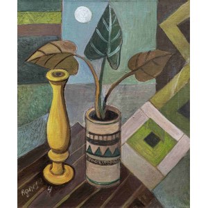 Agnieszka Korczak-Ostrowska, Still life with a plant, 2024