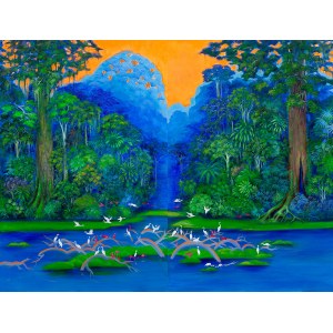 Patrycja Kruszyńska-Mikulska (b. 1973, Lublin), Green gate, diptych, 2024