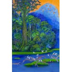 Patrycja Kruszyńska-Mikulska (b. 1973, Lublin), Green gate, diptych, 2024