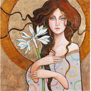 Joanna Misztal (b. 1967, Wrocław), White amaryllis, 2024