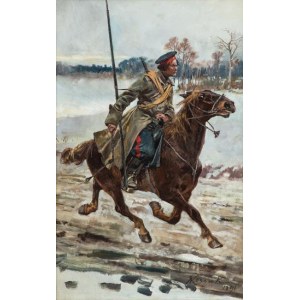 Wojciech Kossak (1856 Paris - 1942 Krakow), Cossack on horseback, 1891.