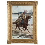 Wojciech Kossak (1856 Paris - 1942 Krakow), Cossack on horseback, 1891.
