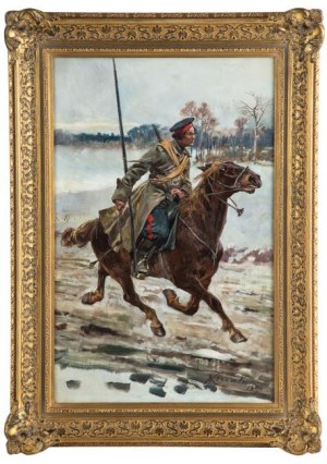 Wojciech Kossak (1856 Paryż - 1942 Kraków), Kozak na koniu, 1891 r.