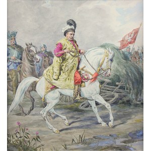 Jozef Brodowski (1828 Warsaw-1900 ibid), Juliusz Kossak as John III Sobieski, ca. 1860-1880.