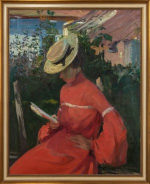 Stanisław Kuczborski (1881-1971), Kobieta w czerwonej sukni