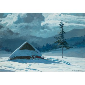 Leszek Stańko (1924 Sosnowiec-2010 Katowice), Samotne drzewo i górska chata