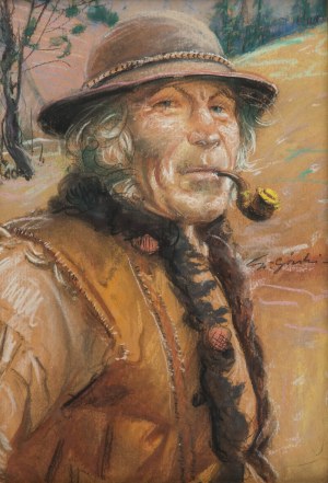Stanisław Górski (1887 Kościan - 1955 Kraków), Góral z fajką