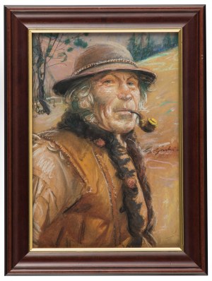 Stanisław Górski (1887 Kościan - 1955 Kraków), Góral z fajką