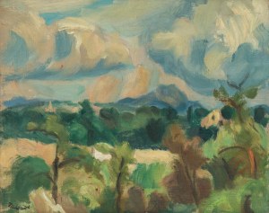 Wacław Zawadowski (1891 Skobiełka/Wołyń - 1982 Aix-en-Provence), Pejzaż - Góra Sainte Victoire