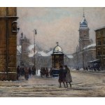 Tadeusz Cieślewski (1870 Warszawa-1956 tamże), Warszawa - widok na Plac Zamkowy