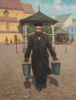 Konstanty Szewczenko (1910 Warszawa-1991 tamże), Nosiwoda na rynku w Kazimierzu