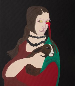 Martyna Czech (ur. 1990), Bez tytułu (Dama z gronostajem), 2022