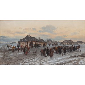 Franz Streitt (1839 Brody presso Leopoli - 1890 Monaco), Musicisti erranti in un villaggio della Galizia