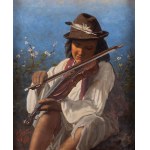 Franciszek Streitt (1839 Brody k. Lwowa - 1890 Monachium), Wiejski skrzypek, 1890