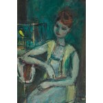 Zygmunt Józef Menkes (1896 Lviv - 1986 Riverdale, USA), Junges Mädchen mit Vogel (Jeune fille avec l'oiseau), ca. 1935-39