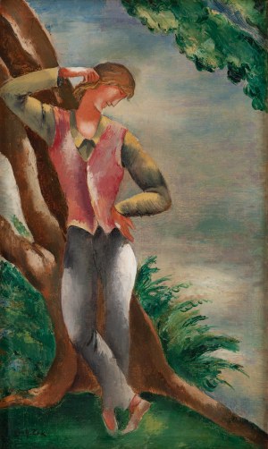 Eugeniusz Zak (1884 Mohylno, Białoruś - 1926 Paryż), Chłopiec przy drzewie, 1924-1926