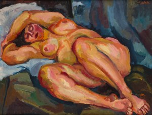 Henryk Epstein (1891 Łódź - 1944 obóz koncentracyjny, prawdopodobnie Auschwitz), Akt leżący, około 1920