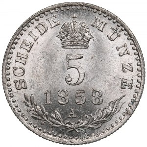 Austrian Empire (Vienna) 5 Kreuzer 1858 - Franz Joseph I (1848-1916)