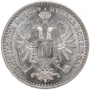 Austrian Empire (Vienna) 10 Kreuzer 1869 - Franz Joseph I (1848-1916)