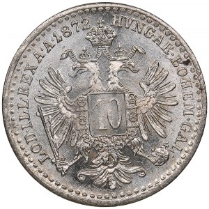 Austrian Empire (Vienna) 10 Kreuzer 1872 - Franz Joseph I (1848-1916)