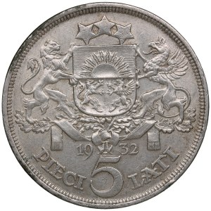 Latvia 5 Lati 1932