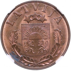 Latvia 2 Santimi 1939 - NGC MS 64 RB