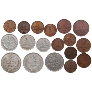 Collection of Latvian coins (18)
