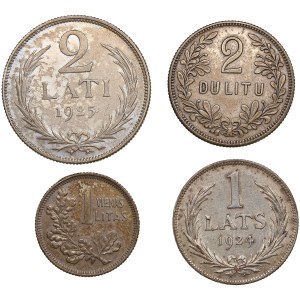Group of Latvian and Lithuanian coins (4)