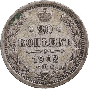 Russia 20 Kopecks 1902 СПБ-АР - Nicholas II (1894-1917)