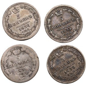 Group of Russian 5 Kopecks (4)