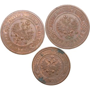 Group of Russian 3 & 2 Kopecks (3)