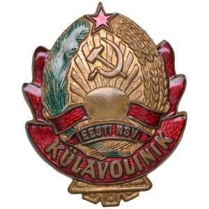 Russia (USSR), Estonia (Estonian SSR) Official Badge ND - Külavolinik - Rural District Police Officer №15726