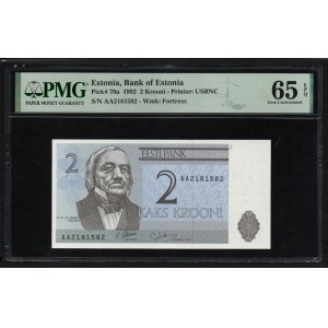 Estonia 2 Krooni 1992 - PMG 65 EPQ Gem Uncirculated