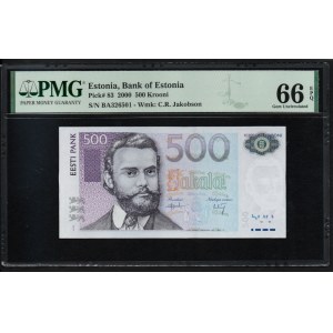 Estland 500 Krooni 2000 - PMG 66 EPQ Gem Uncirculated