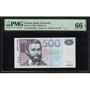 Estland 500 Krooni 2007 - PMG 66 EPQ Gem Uncirculated