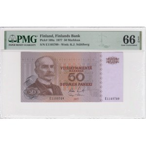 Finland 50 Markkaa 1977 - PMG 66 EPQ Gem Uncirculated