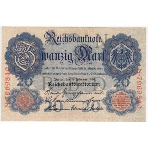 Deutsches Reich 20 Mark 1914 - Reichsbank - Wilhelm II (1888-1918)