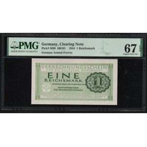 Germany 1 Reichsmark 1944 - PMG 67 EPQ Superb Gem Unc