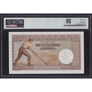 Serbia 500 Dinara 1942 - PMG 64 Choice Uncirculated
