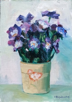 Siergiej I. NIKIFOROW (1920 - 2005), Kwiaty w wazonie, 2003 r.