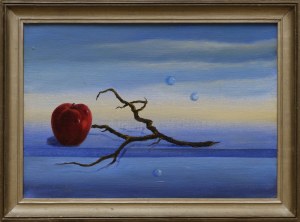 Povilas DIRGELA (ur. 1941), Martwa natura z jabłkiem