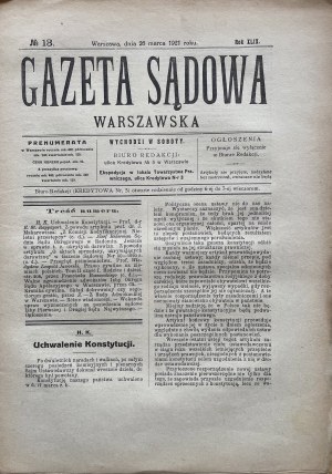 WARSAW COURT NEWSPAPER 1921