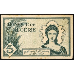 Algeria, French colony, 5 Francs 16/11/1942